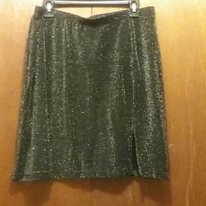 Black glitter circle skirt